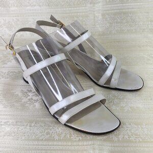 Nordstrom Block Heel White Sandal Size 11